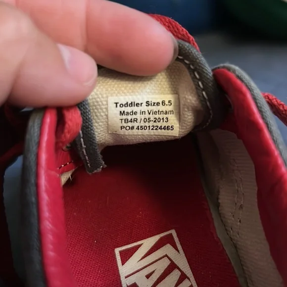Vans toddler red grey - Picture 4 of 4